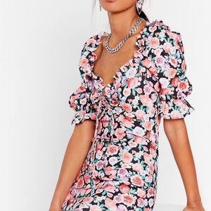 Nasty Gal We've Got to Grow Floral Mini Dress